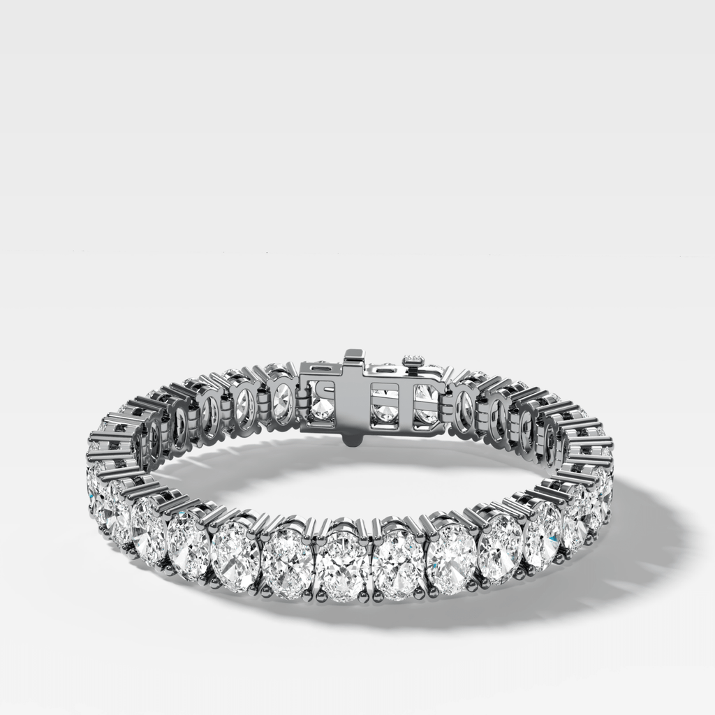 North South Oval Cut Tennis Bracelet (10.00 carat)