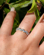 1.50 TCW Pear Cut Moissanite Full Eternity Wedding Band