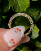 1.50 TCW Pear Cut Moissanite Full Eternity Wedding Band