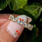 1.50 TCW Pear Cut Moissanite Full Eternity Wedding Band