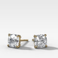 Old Mine Cut Single Point Prong Diamond Studs