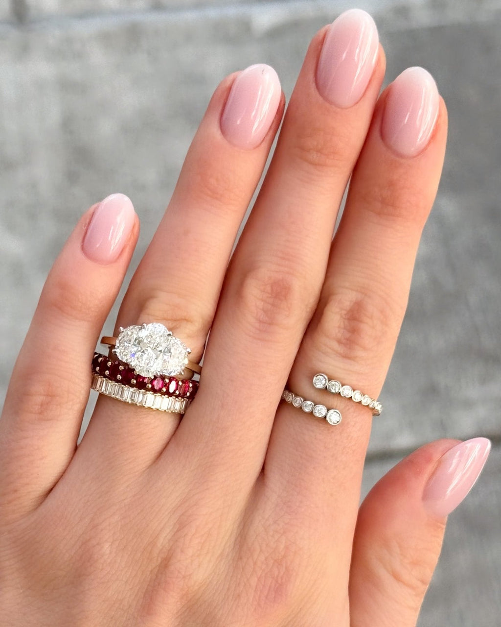 Open Bezel Wrap Ring