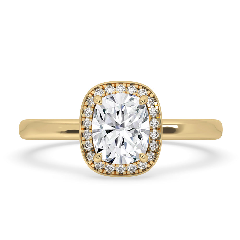 Cushion Halo Engagement Ring In a Classic Halo Setting Main image