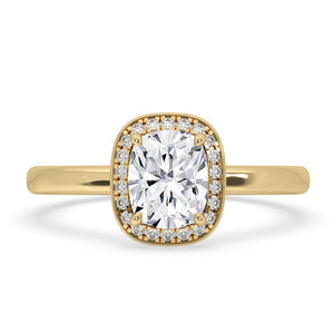 Cushion Halo Engagement Ring In a Classic Halo Setting