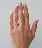 0.2CTW  Round Cut Moissanite Solitaire Unique Wedding Band