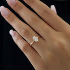 1.70 CT Oval Moissanite Solitaire Engagement Ring