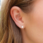 Oval Cut Double Point Prong Diamond Studs