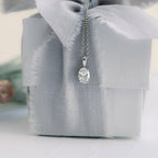 0.35 CT-1.50 CT Oval Cut Moissanite Solitaire Layering Necklace