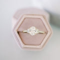 2.25 CT Oval Cut Moissanite Three Stones Engagement Ring
