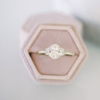 2.25 CT Oval Cut Moissanite Three Stones Engagement Ring