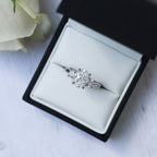 1.50 CT Oval Cut Moissanite Three Stone Engagement Ring