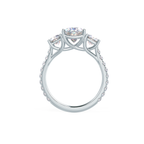 2.0 CT Oval Cut Moissanite Three Stone Engagement Ring