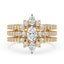 Oval Diamond Pave Engagement Ring With Wedding Band
