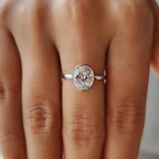 Oval Bezel Engagement Ring In Solitaire Style