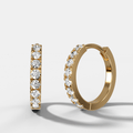 Pavé Huggie Hoop Earrings