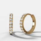 Pavé Huggie Hoop Earrings