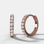 Pavé Huggie Hoop Earrings