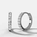 Pavé Huggie Hoop Earrings