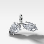 Pear and Marquise Duo Attachable Diamond Pendant