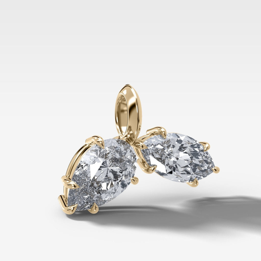 Pear and Marquise Duo Attachable Diamond Pendant
