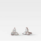 Pear Cluster Diamond Earrings