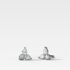 Pear Cluster Diamond Earrings