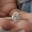 Pear Shaped Engagement Ring With Pave Setting