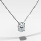 Pendant Necklace with an Oval Cut Diamond