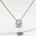Pendant Necklace with an Oval Cut Diamond