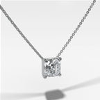Pendant Necklace with Asscher Cut Diamond