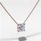 Pendant Necklace with Asscher Cut Diamond