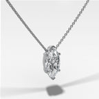 Pendant Necklace with Marquise Cut Diamond