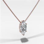 Pendant Necklace with Marquise Cut Diamond