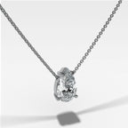 Pendant Necklace with Pear Cut Diamond