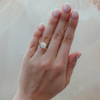 Penumbra Bezel Set Engagement Ring With 2.01ct Radiant Square Cut Lab Grown Diamond