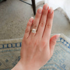 Penumbra Bezel Set Engagement Ring With 3.58ct Asscher Cut Lab Grown Diamond