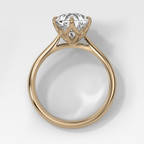 Tulip Basket Cathedral Engagement Ring with Pear Cut Diamond