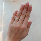 Petite Baguette Channel Set Halfway Wedding Band