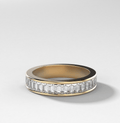 Petite Baguette Channel Set Halfway Wedding Band