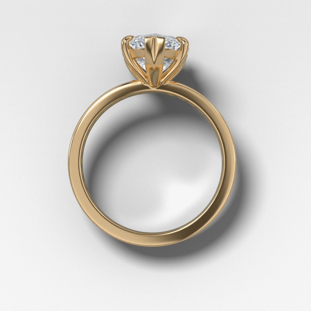 Petite Channel Set Engagement Ring with Marquise Cut Diamond