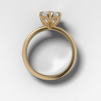 Petite Channel Set Engagement Ring with Marquise Cut Diamond