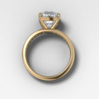 Petite Channel Set Engagement Ring with Old Mine Cut Diamond