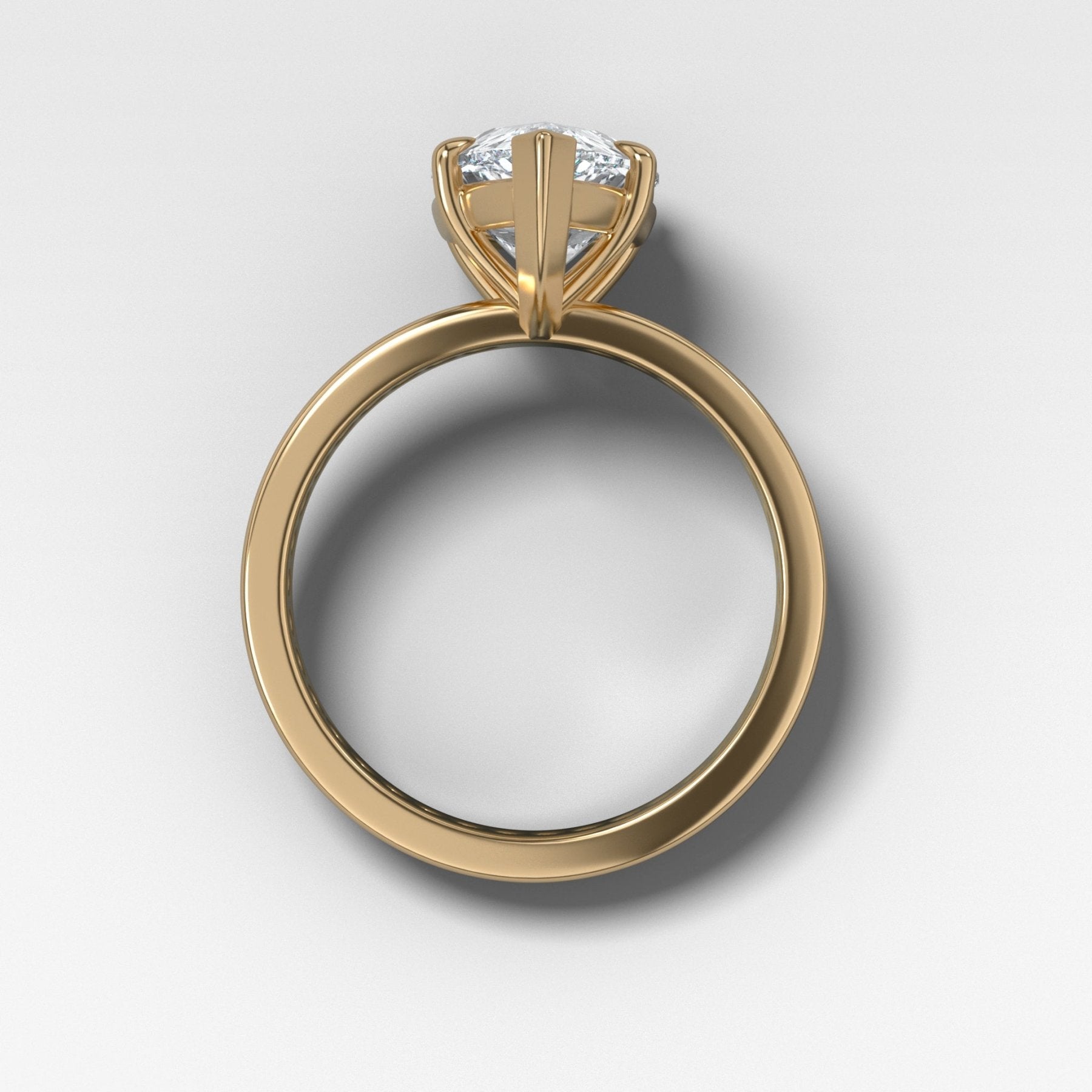 Petite Channel Set Engagement Ring with Pear Cut Diamond
