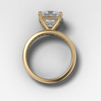 Petite Channel Set Engagement Ring with Princess Cut Diamond