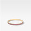 Petite French Pavé Wedding Band With Pink Sapphires