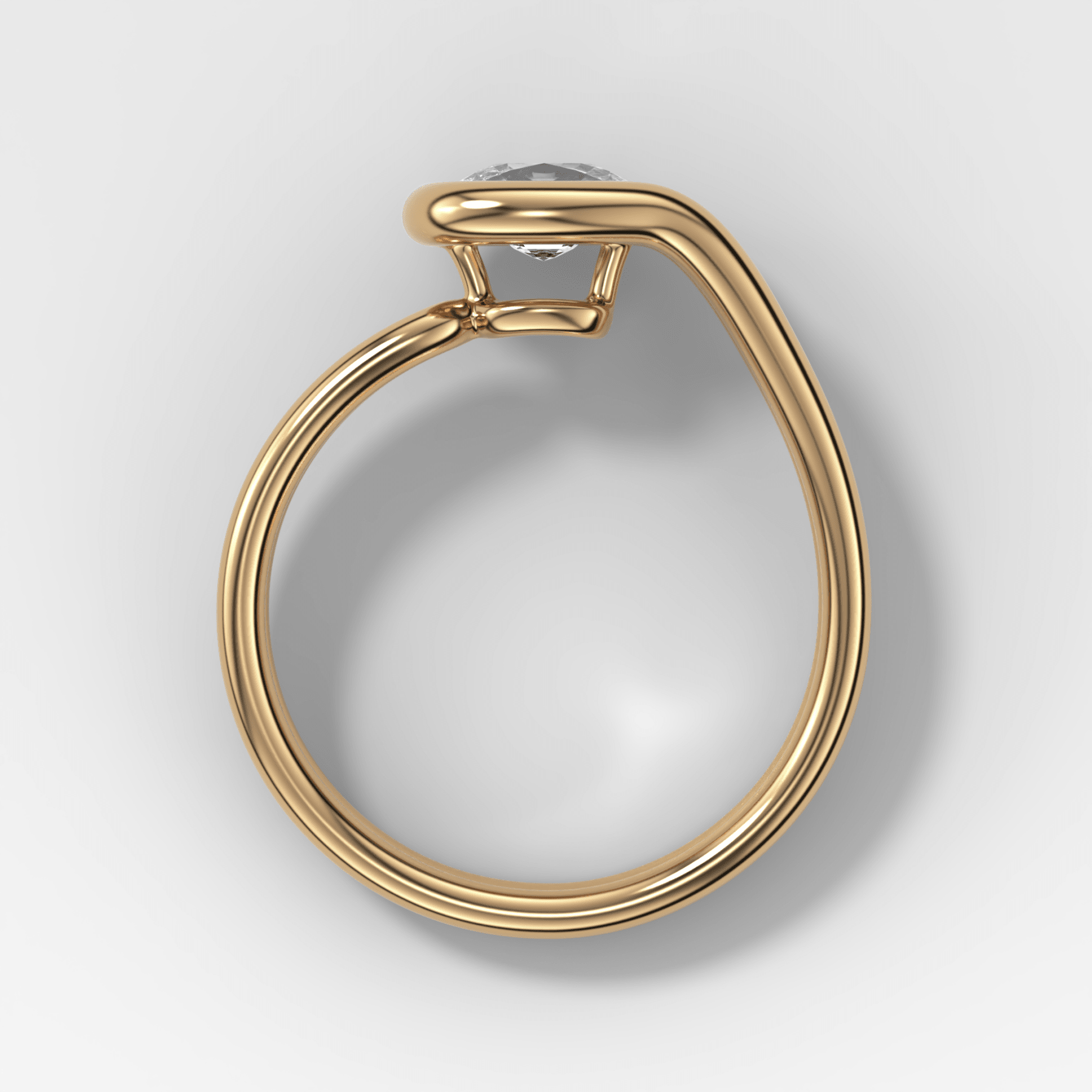 Petite Lasso Band with Elongated Cushion Cut Diamond