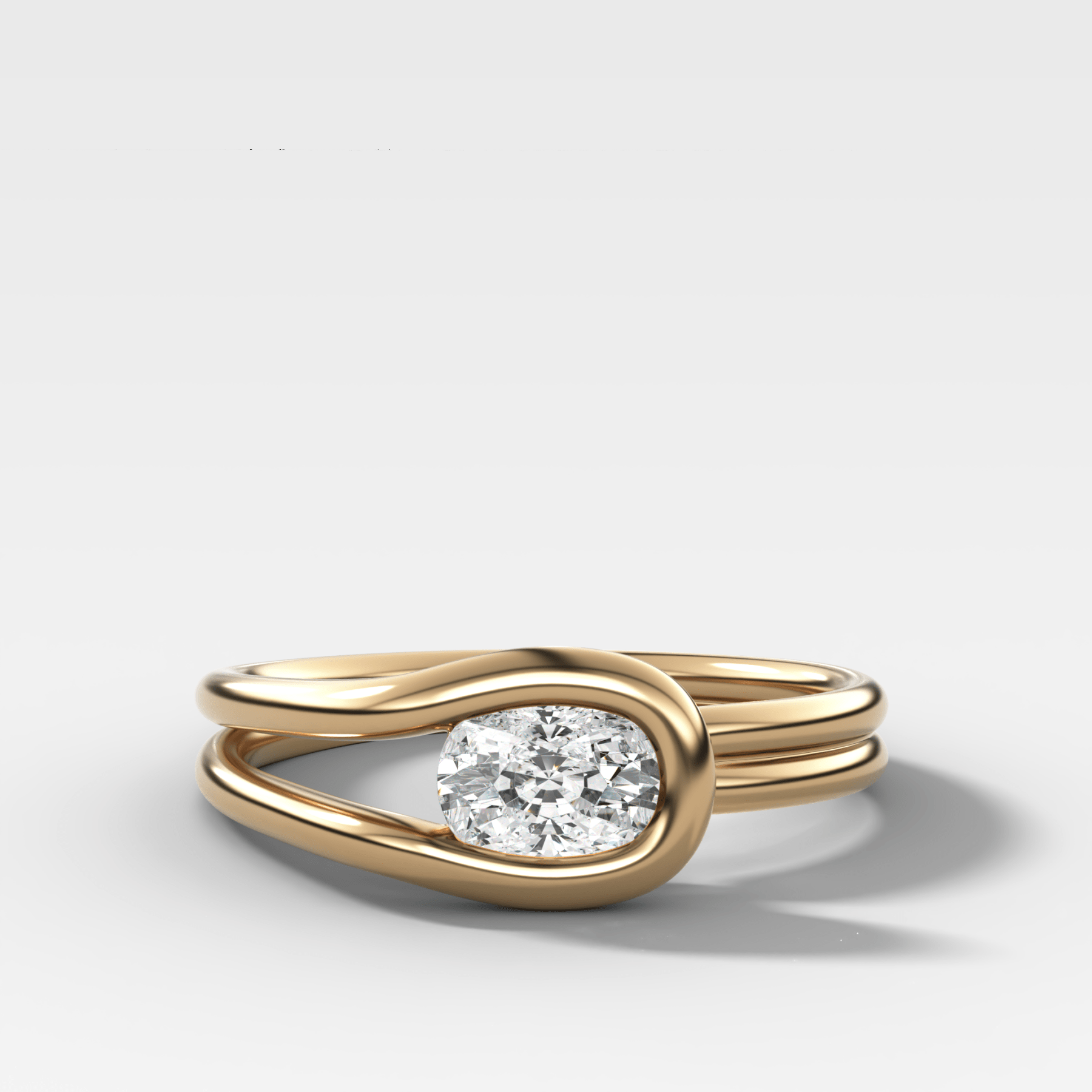 Petite Lasso Band with Elongated Cushion Cut Diamond Main image