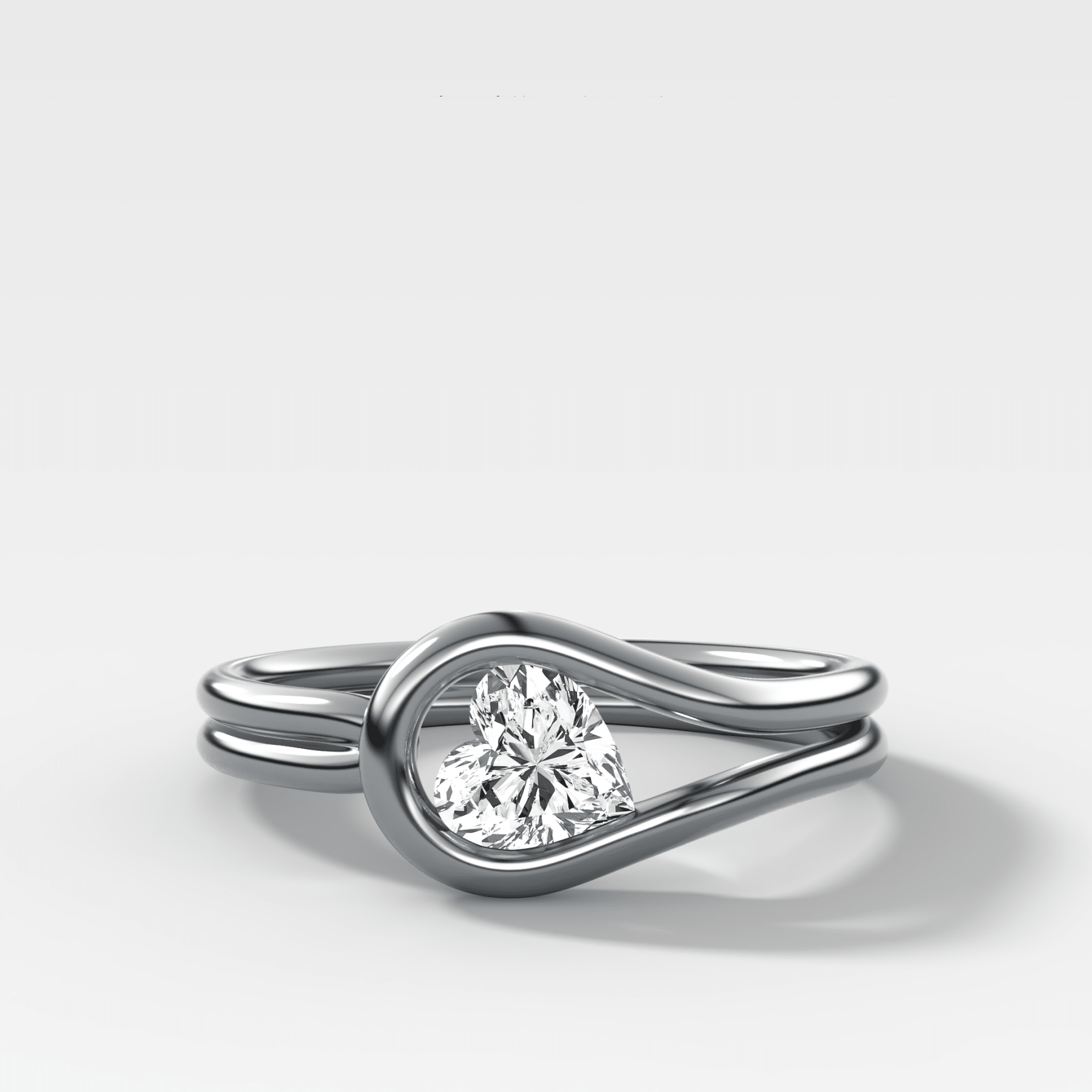 Petite Lasso Band with Heart Cut Diamond
