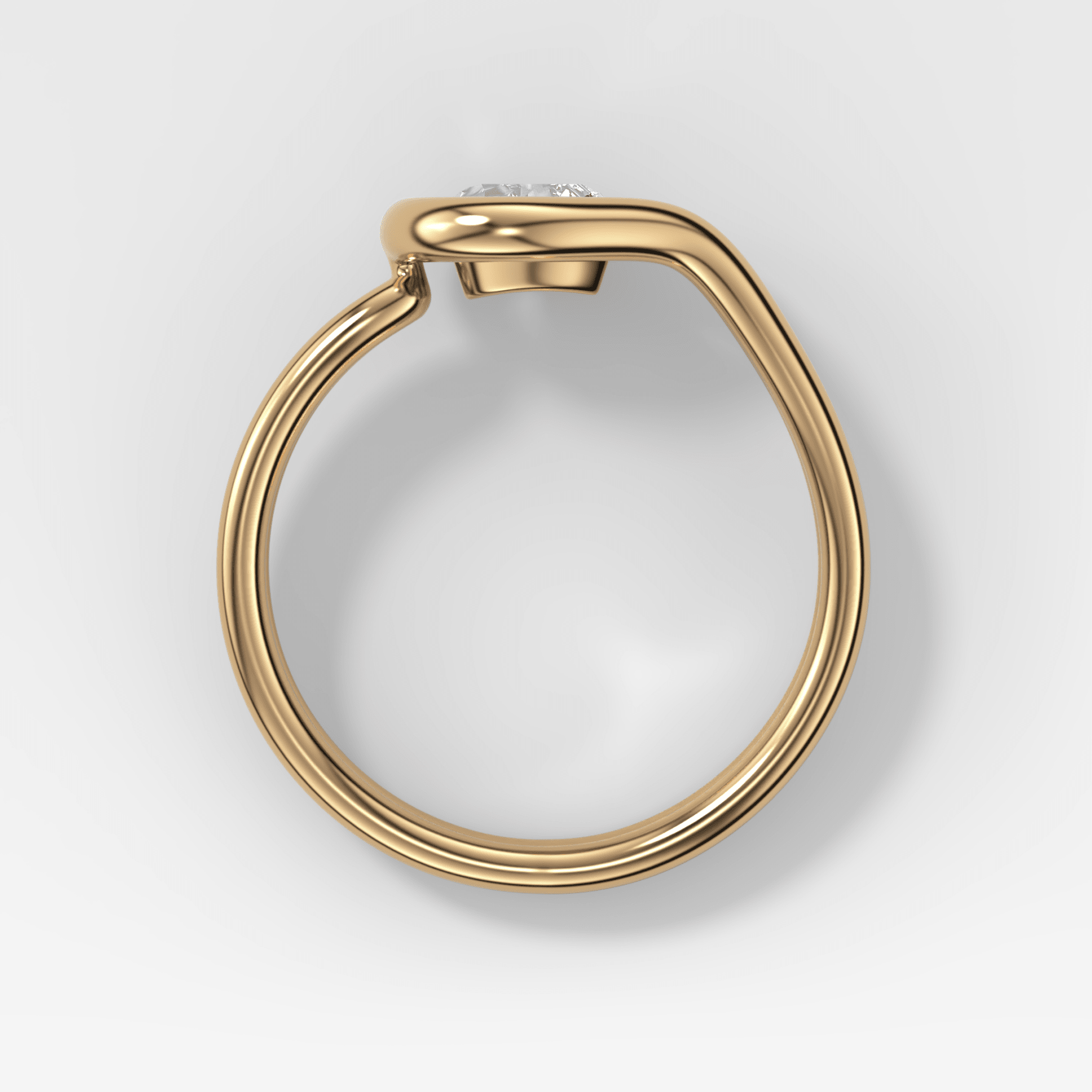 Petite Lasso Band with Heart Cut Diamond Secondary image