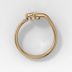 Petite Lasso Band with Heart Cut Diamond